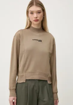 Karl Lagerfeld Jeans hanorac de bumbac femei, culoarea bej, uni, A1W20018 imagine