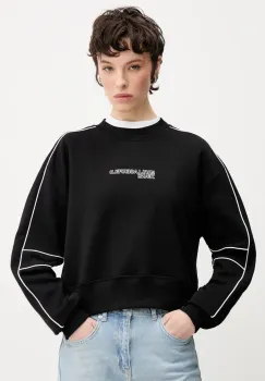 Karl Lagerfeld Jeans hanorac de bumbac femei, culoarea negru, uni, A2W20016 imagine