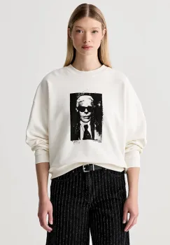 Karl Lagerfeld Jeans hanorac pentru femei din bumbac imagine