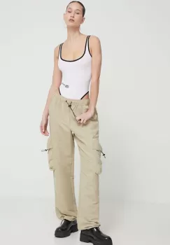 Karl Lagerfeld Jeans pantaloni de trening culoarea verde, neted imagine