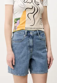 Karl Lagerfeld Jeans pantaloni scurti din denim femei, uni, high waist, A2W10041 imagine