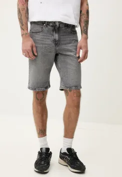 Karl Lagerfeld Jeans pantaloni scurti jeans barbati, culoarea gri, A2M10082 imagine