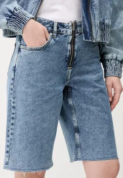 Karl Lagerfeld Jeans pantaloni scurti jeans femei, uni, high waist, A2W10042 imagine
