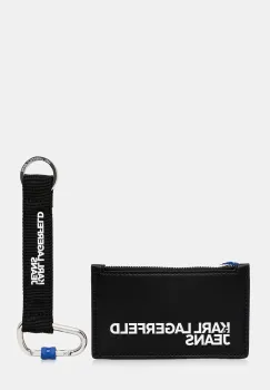 Karl Lagerfeld Jeans portofel si breloc culoarea negru, A4M32065 imagine