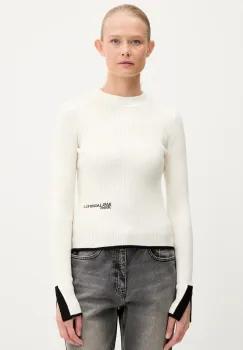 Karl Lagerfeld Jeans pulover culoarea bej, light, A3W18006 imagine