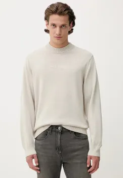 Karl Lagerfeld Jeans pulover de bumbac culoarea bej, light, A4M18033 imagine