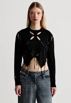 Karl Lagerfeld Jeans pulover pentru femei cu vascoza imagine