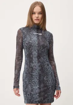 Karl Lagerfeld Jeans rochie culoarea gri, mini, mulata, 246J1303 imagine