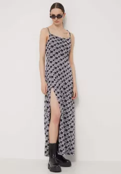 Karl Lagerfeld Jeans rochie culoarea negru, maxi, evazati imagine