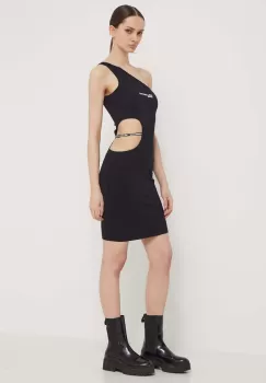 Karl Lagerfeld Jeans rochie culoarea negru, mini, mulata imagine