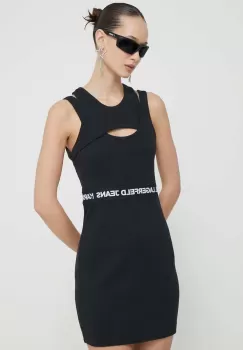 Karl Lagerfeld Jeans rochie culoarea negru, mini, mulata imagine