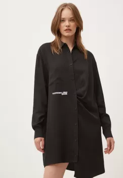 Karl Lagerfeld Jeans rochie culoarea negru, mini, oversize, 245J1304 imagine