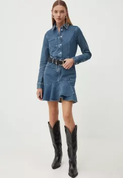 Karl Lagerfeld Jeans rochie jeans mini, drept, 245J1302 imagine