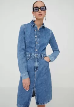 Karl Lagerfeld Jeans rochie jeans mini, drept imagine