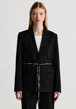 Karl Lagerfeld Jeans sacou cu un singur rand de nasturi pentru femei cu vascoza imagine