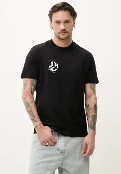 Karl Lagerfeld Jeans tricou barbati, culoarea negru, cu imprimeu, A2M17072 imagine