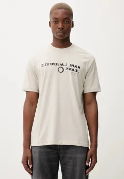 Karl Lagerfeld Jeans tricou culoarea bej, cu imprimeu, A4M17022 imagine