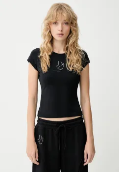 Karl Lagerfeld Jeans tricou culoarea negru, A4W17018 imagine