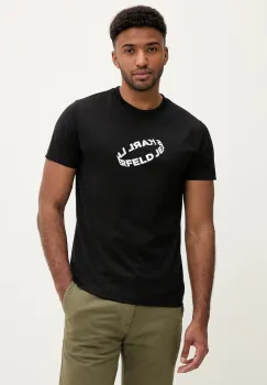 Karl Lagerfeld Jeans tricou culoarea negru, cu imprimeu, A3M17037 imagine