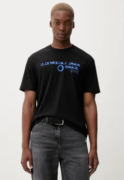 Karl Lagerfeld Jeans tricou culoarea negru, cu imprimeu, A4M17022 imagine