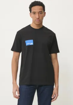 Karl Lagerfeld Jeans tricou din bumbac barbati, culoarea negru, cu imprimeu, A1M17001 imagine