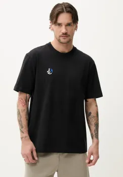 Karl Lagerfeld Jeans tricou din bumbac barbati, culoarea negru, neted, A2M17050 imagine