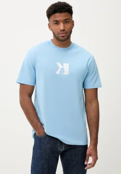 Karl Lagerfeld Jeans tricou din bumbac cu imprimeu, A3M17057 imagine