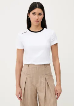 Karl Lagerfeld Jeans tricou din bumbac culoarea alb, A3W17051 imagine