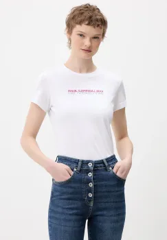 Karl Lagerfeld Jeans tricou din bumbac culoarea alb, B1W17053 imagine