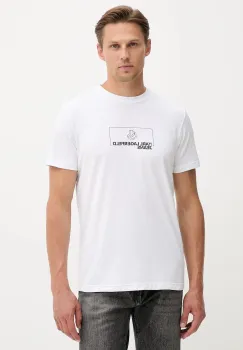 Karl Lagerfeld Jeans tricou din bumbac culoarea alb, cu imprimeu, A4M17020 imagine