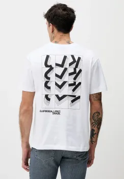 Karl Lagerfeld Jeans tricou din bumbac culoarea alb, cu imprimeu, B1M17067 imagine