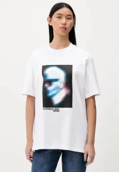 Karl Lagerfeld Jeans tricou din bumbac culoarea bej, B1W17061 imagine