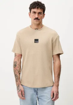 Karl Lagerfeld Jeans tricou din bumbac culoarea bej, cu imprimeu, B1M17082 imagine