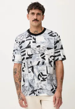 Karl Lagerfeld Jeans tricou din bumbac culoarea gri, cu imprimeu, A4M17031 imagine