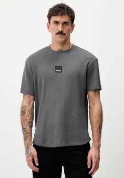 Karl Lagerfeld Jeans tricou din bumbac culoarea gri, cu imprimeu, B1M17082 imagine