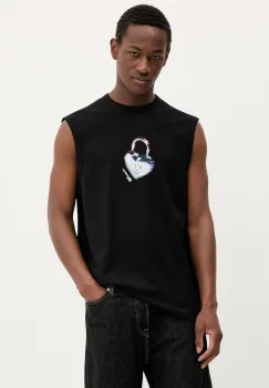 Karl Lagerfeld Jeans tricou din bumbac culoarea negru, A3M17026 imagine