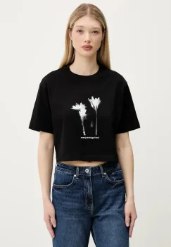 Karl Lagerfeld Jeans tricou din bumbac culoarea negru, A3W17040 imagine