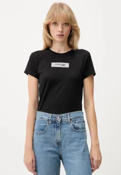 Karl Lagerfeld Jeans tricou din bumbac culoarea negru, A4W17002 imagine