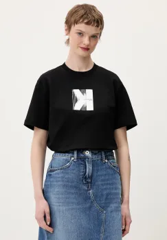 Karl Lagerfeld Jeans tricou din bumbac culoarea negru, B1W17055 imagine