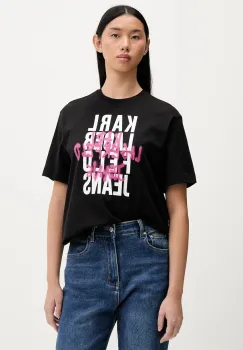 Karl Lagerfeld Jeans tricou din bumbac culoarea negru, B1W17057 imagine