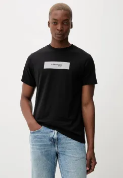 Karl Lagerfeld Jeans tricou din bumbac culoarea negru, cu imprimeu, A4M17019 imagine