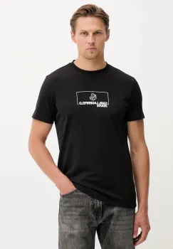 Karl Lagerfeld Jeans tricou din bumbac culoarea negru, cu imprimeu, A4M17020 imagine