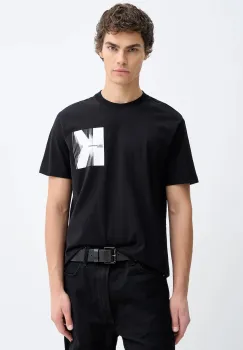 Karl Lagerfeld Jeans tricou din bumbac culoarea negru, cu imprimeu, B1M17066 imagine