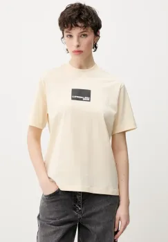 Karl Lagerfeld Jeans tricou din bumbac femei, culoarea bej, A1W17006 imagine