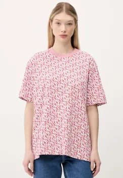 Karl Lagerfeld Jeans tricou din bumbac femei, culoarea roz, A2W17029 imagine