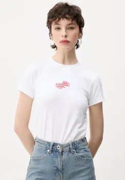 Karl Lagerfeld Jeans tricou femei, culoarea alb, A2W17027 imagine