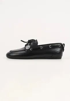 Karl Lagerfeld mocasini de piele MARLEE culoarea negru, cu toc plat, KL41325 imagine
