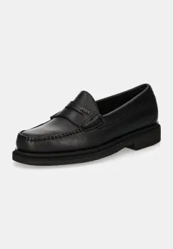 Karl Lagerfeld mocasini de piele STEP barbati, culoarea negru, KL12530S imagine
