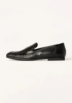 Karl Lagerfeld mocasini din piele intoarsa ELEIA Loafer culoarea negru, cu toc plat, KL41121 imagine