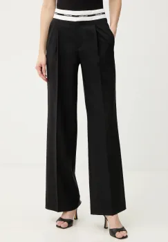 Karl Lagerfeld pantaloni cu lana BW ESSENTIAL imagine